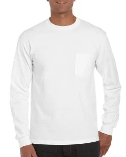 Gildan Mens Ultra Cotton Long Sleeve T-Shirt With Pocket -Outfit Fashion Shop 099a00d3 c064 4a87 a929 bb8abb2976f6