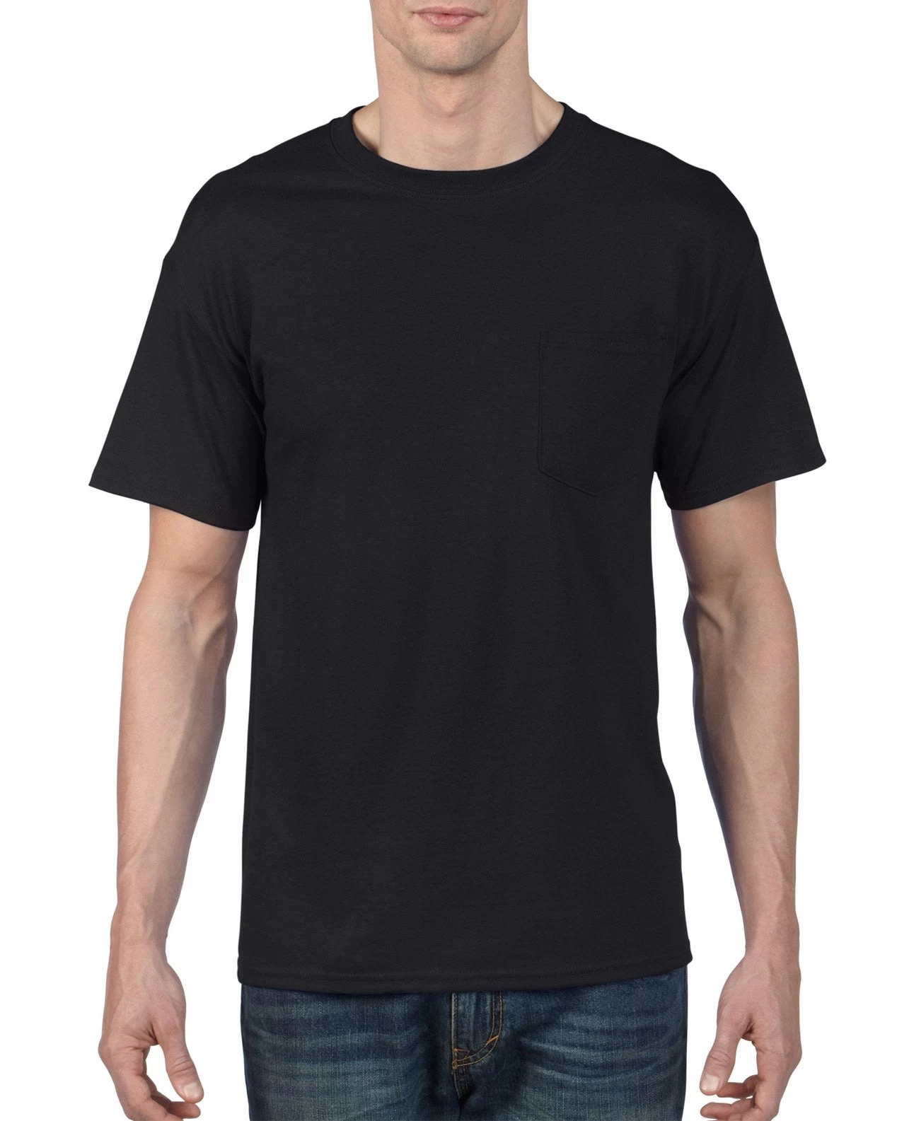 Gildan Mens DryBlend T-Shirt With Pocket, L, Graphite Heather 6 Gildan Mens DryBlend T-Shirt With Pocket, L, Graphite Heather - Image 4