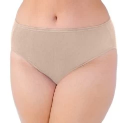 Vanity Fair Womens Plus Size Illumination Hi Cut Panty -Outfit Fashion Shop 13810 RoseBeige