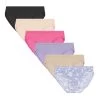 Hanes Womens Comfort Flex Fit Microfiber Stretch Bikini 6-Pack, 2XL, Assorted