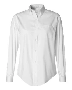Van Heusen Womens Pinpoint Oxford Shirt, XL, White -Outfit Fashion Shop 22114 f fl 637483945660636446