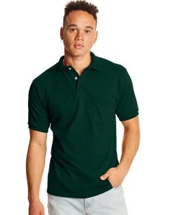 Hanes Mens CottonBlend® EcoSmart® Jersey Polo With Pocket 2-Pack -Outfit Fashion Shop 253b6697 b640 48cd bd09 f22fc7238626