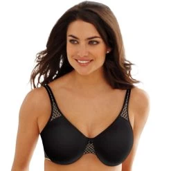 Bali Passion For Comfort Minimizer Underwire Bra -Outfit Fashion Shop 266659 Black Nude Check