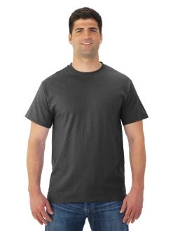 Jerzees Mens DRI-POWER Active Short Sleeve Crew T-Shirt -Outfit Fashion Shop 29MR black heather front.593f2bf4700e9e02