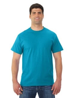Jerzees Mens DRI-POWER Active Short Sleeve Crew T-Shirt -Outfit Fashion Shop 29MR california blue front.e23175b4458c51d9