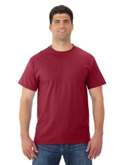 Jerzees Mens DRI-POWER Active Short Sleeve Crew T-Shirt -Outfit Fashion Shop 29MR crimson front.05e457649c67759a