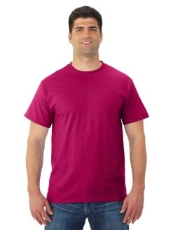 Jerzees Mens DRI-POWER Active Short Sleeve Crew T-Shirt -Outfit Fashion Shop 29MR cyber pink front.1f4351be3d8c567a