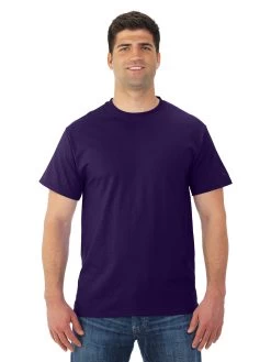 Jerzees Mens DRI-POWER Active Short Sleeve Crew T-Shirt -Outfit Fashion Shop 29MR deep purple front.28723efeb50e1800