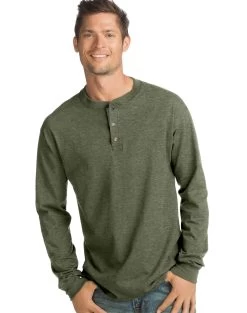Hanes Men`s Beefy-T Long-Sleeve Henley -Outfit Fashion Shop 318e17ff dccb 4f00 add1 9aafc8279b5e