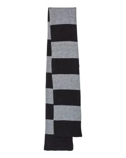Sportsman Rugby-Striped Knit Scarf, One Size, White/Heather Grey -Outfit Fashion Shop 331e3ef5 2cdb 4f18 8f32 b986b7654b1f