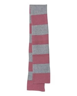 Sportsman Rugby-Striped Knit Scarf, One Size, White/Heather Grey -Outfit Fashion Shop 3849f498 9dd0 4b0e b437 a4eacec88bd6