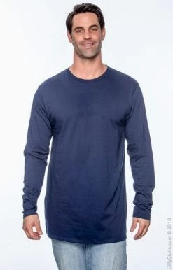 Hanes TAGLESS Nano-T Men's Long-Sleeve Tee -Outfit Fashion Shop 3B9943A80EC472