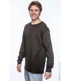 Hanes TAGLESS 6.1 Oz. Comfortsoft Long Sleeve T-Shirt -Outfit Fashion Shop 3FC82CADF6A19F