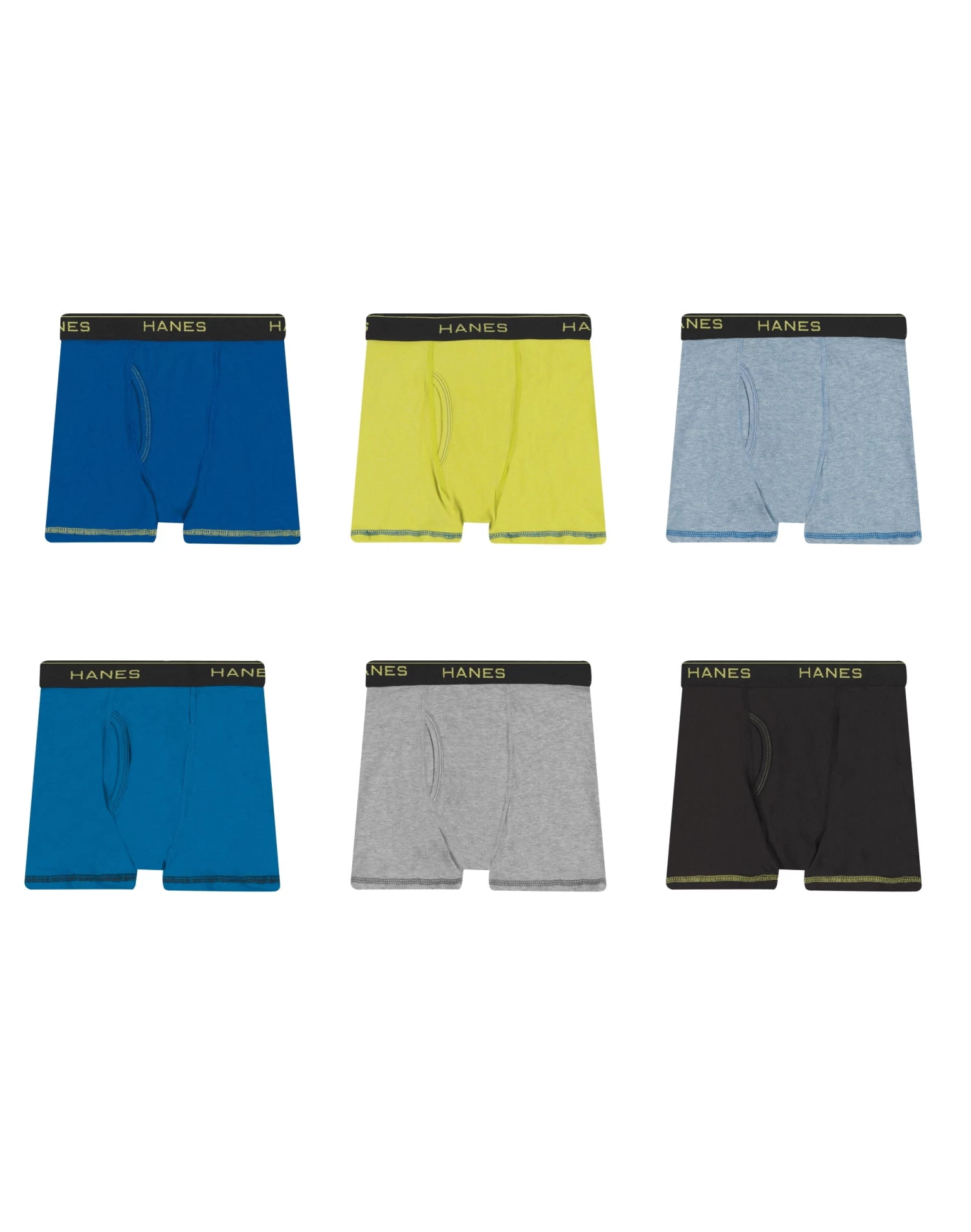 Hanes Boys' Cool Comfort™ Lightweight Mesh Boxer Brief 6-Pack 3 Hanes Boys' Cool Comfort™ Lightweight Mesh Boxer Brief 6-Pack