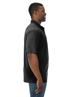 Jerzees Mens SpotShield Short Sleeve Pocket Jersey Sport Shirt 24 Jerzees Mens SpotShield Short Sleeve Pocket Jersey Sport Shirt -Outfit Fashion Shop 436MPR black side.9c2146eb819f5f2f