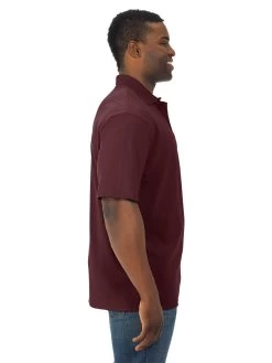 Jerzees Mens SpotShield Short Sleeve Pocket Jersey Sport Shirt 28 Jerzees Mens SpotShield Short Sleeve Pocket Jersey Sport Shirt -Outfit Fashion Shop 436MPR maroon side.42a6bb50a12e0ac6