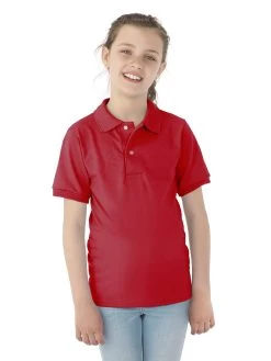 Jerzees Youth SpotShield Short Sleeve Jersey Sport Shirt 36 Jerzees Youth SpotShield Short Sleeve Jersey Sport Shirt -Outfit Fashion Shop 437YR true red front.b46e3567f10fe4c7