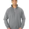 Jerzees Mens NuBlend Super Sweats Quarter-Zip Cadet Collar Sweatshirt -Outfit Fashion Shop 4528MR oxford front.69d66ee0c07fcc0d