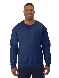 Jerzees Mens NuBlend Super Sweats Crew Sweatshirt -Outfit Fashion Shop 4662MR jnavy front.4125bd498a9d99cf