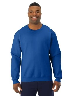 Jerzees Mens NuBlend Super Sweats Crew Sweatshirt -Outfit Fashion Shop 4662MR royal front.6a8c9494832f574d