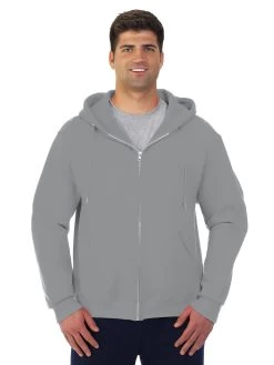Jerzees Adult NuBlend Super Sweats Full Zip Hoodie -Outfit Fashion Shop 4999MR oxford front.5d647324351bc3bd