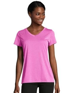 Hanes Womens Sport Heathered Performance V-Neck Tee -Outfit Fashion Shop 4a446314 986a 48cb bb8c 3d2fd456b218