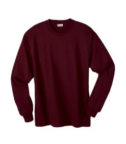 Hanes Men's ComfortSoft Heavyweight Long Sleeve T-shirt 38 Hanes Men's ComfortSoft Heavyweight Long Sleeve T-shirt -Outfit Fashion Shop 5286 maroon