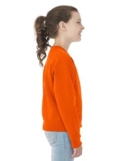 Jerzees Youth NuBlend Crew Neck Sweatshirt 26 Jerzees Youth NuBlend Crew Neck Sweatshirt -Outfit Fashion Shop 562BR burnt orange side.c9778607dae37b34