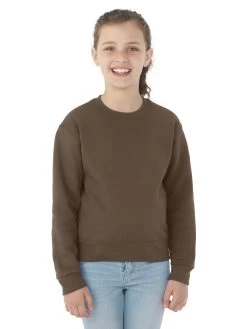 Jerzees Youth NuBlend Crew Neck Sweatshirt 28 Jerzees Youth NuBlend Crew Neck Sweatshirt -Outfit Fashion Shop 562BR chocolate front.5bf9461a994a57a7