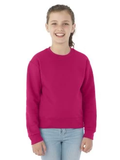 Jerzees Youth NuBlend Crew Neck Sweatshirt 31 Jerzees Youth NuBlend Crew Neck Sweatshirt -Outfit Fashion Shop 562BR cyber pink front.01cfd347132e4b4d