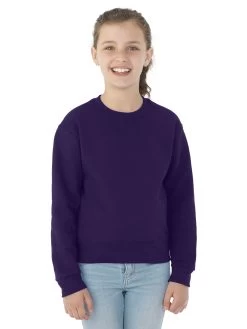 Jerzees Youth NuBlend Crew Neck Sweatshirt 32 Jerzees Youth NuBlend Crew Neck Sweatshirt -Outfit Fashion Shop 562BR deep purple front.d636ecc3ba02e52a