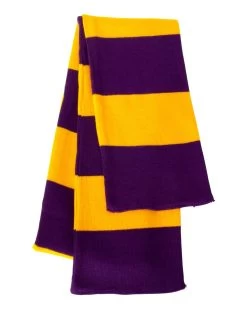 Sportsman Rugby-Striped Knit Scarf, One Size, White/Heather Grey -Outfit Fashion Shop 600de688 b3ce 47ca 9861 04b4152b82fb