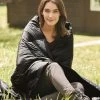 Weatherproof Womens 32 Degrees Packable Down Blanket 18500, One Size, Black -Outfit Fashion Shop 6209 fl 637462253762026845