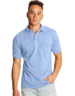 Hanes Mens CottonBlend® EcoSmart® Jersey Polo With Pocket 2-Pack -Outfit Fashion Shop 652d2fff 7cfc 4c85 97fa 1c21898d7ec9