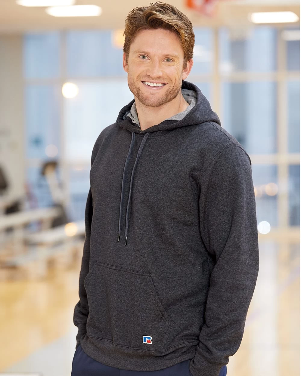 Russell Athletic Cotton Rich Fleece Hooded Sweatshirt, XL, True Red 3 Russell Athletic Cotton Rich Fleece Hooded Sweatshirt, XL, True Red