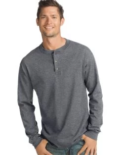Hanes Men`s Beefy-T Long-Sleeve Henley -Outfit Fashion Shop 72e0aac6 6f64 47e4 9b93 e30c6d6c7832