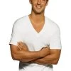 Hanes Classics White V-Neck T-Shirt 6 Pack -Outfit Fashion Shop 7880P6