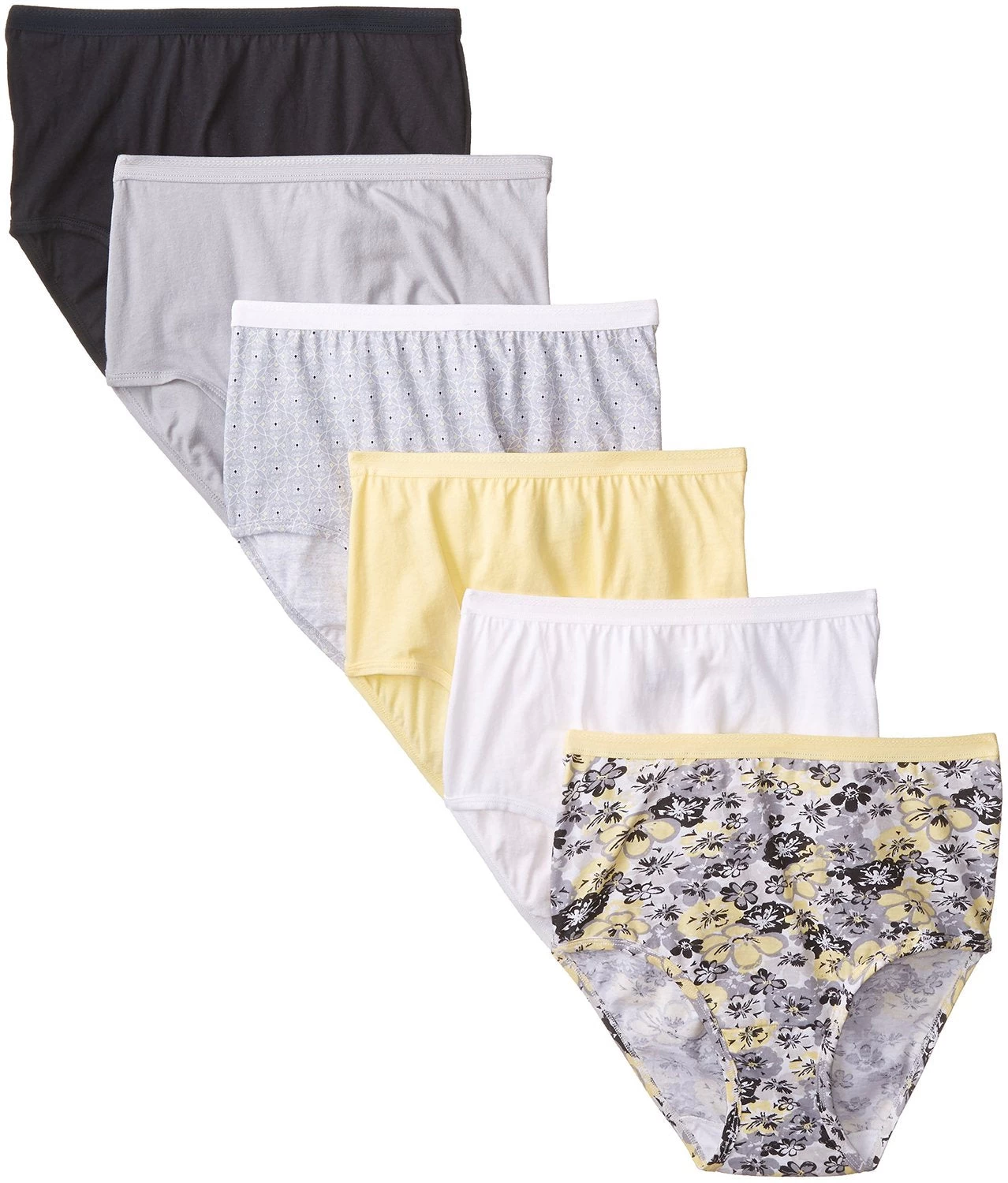 Fruit Of The Loom Women`s 6pk Assorted Cotton Briefs 4 Fruit Of The Loom Women`s 6pk Assorted Cotton Briefs - Image 2