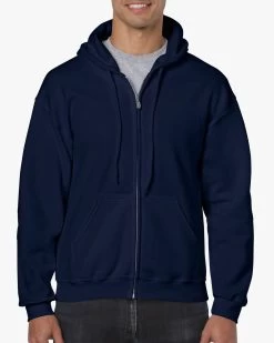 Gildan Mens Heavy Blend Full Zip Hooded Sweatshirt, XL, Navy -Outfit Fashion Shop 7fc611d6 27a4 46a2 aff0 fa1a3379983f