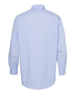 Van Heusen Mens Broadcloth Point Collar Check Shirt, XL, Silver Combo -Outfit Fashion Shop 81896 b fl 637483873072855736