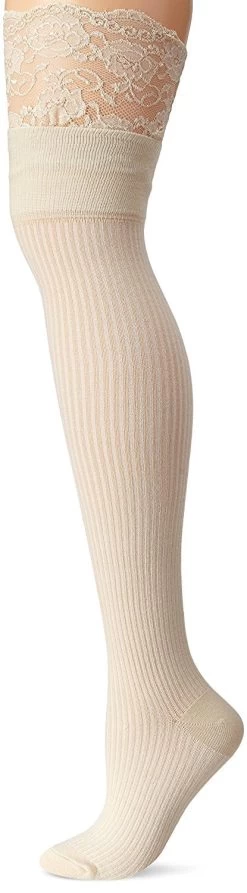 K. Bell Womens Mock Rib Lace Top Over The Knee Socks -Outfit Fashion Shop 81HlvZbUsL. UL1500