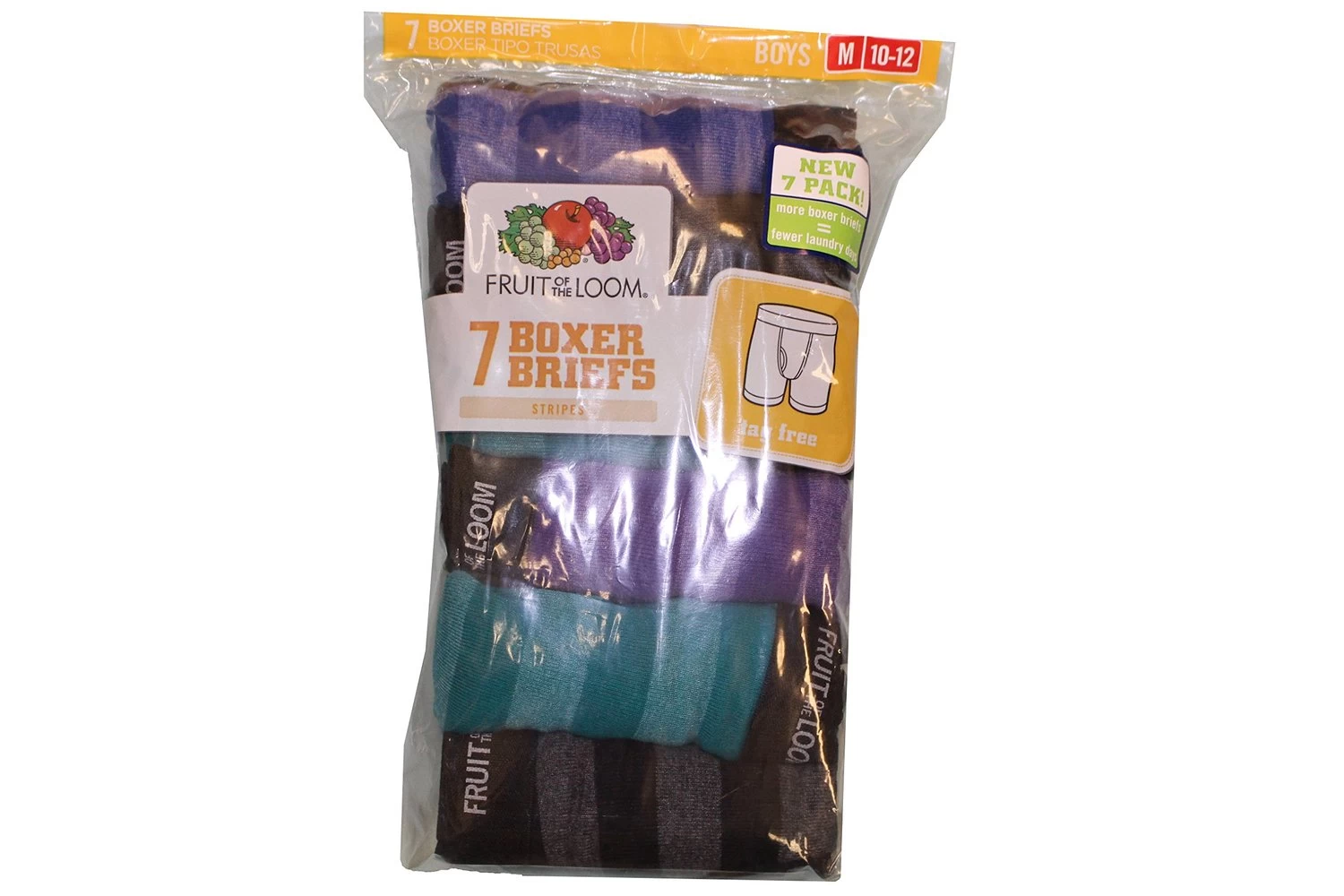 Fruit Of The Loom Boys` 7-Pack Striped Boxer Brief 4 Fruit Of The Loom Boys` 7-Pack Striped Boxer Brief - Image 2