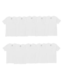 Hanes Men's ComfortSoft® White V-Neck Undershirt 10-Pack