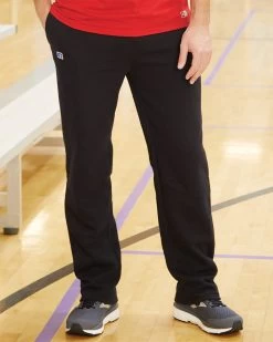 Russell Athletic Cotton Rich Open Bottom Sweatpants , XL, Navy