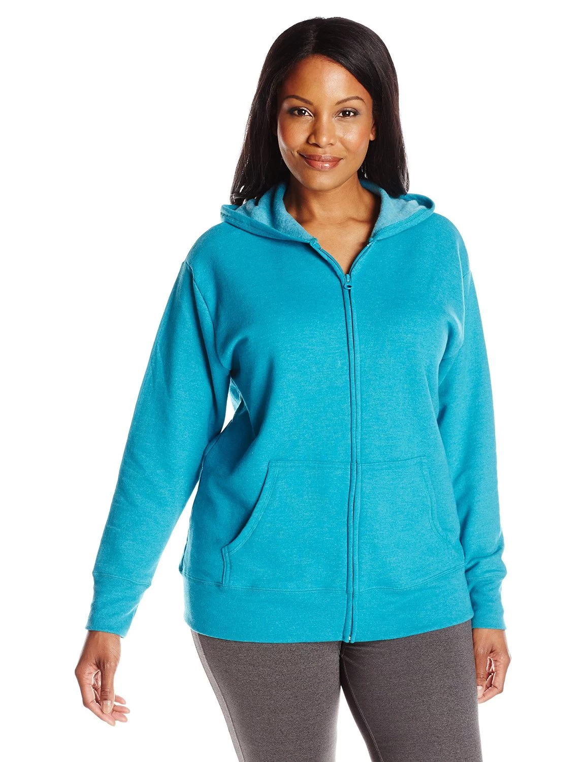 Just My Size Women`s ComfortSoft EcoSmart Fleece Full-Zip Hoodie 5 Just My Size Women`s ComfortSoft EcoSmart Fleece Full-Zip Hoodie - Image 3