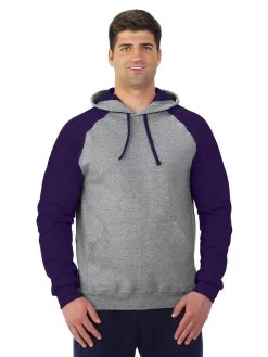 Jerzees Mens NuBlend Color-Block Raglan Pull Over Hooded Sweatshirt -Outfit Fashion Shop 96CR oxford deep purple front.0bba2c0503398bda 7cf75c9f 8e00 4ec7 93e6 1aa9354e69b4