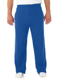 Jerzees Mens NuBlend Pocketed Open-Bottom Sweatpants -Outfit Fashion Shop 974MPR royal front.d8a6582771c865ab
