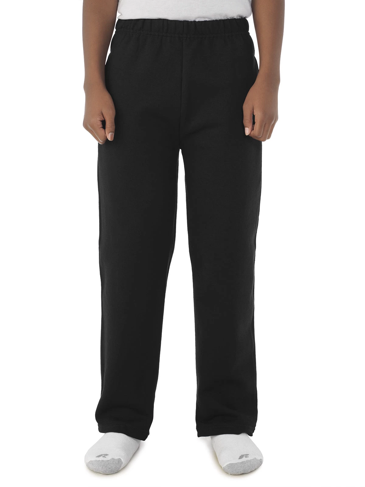 Jerzees Youth NuBlend Pocketed Open-Bottom Sweatpants 4 Jerzees Youth NuBlend Pocketed Open-Bottom Sweatpants - Image 2