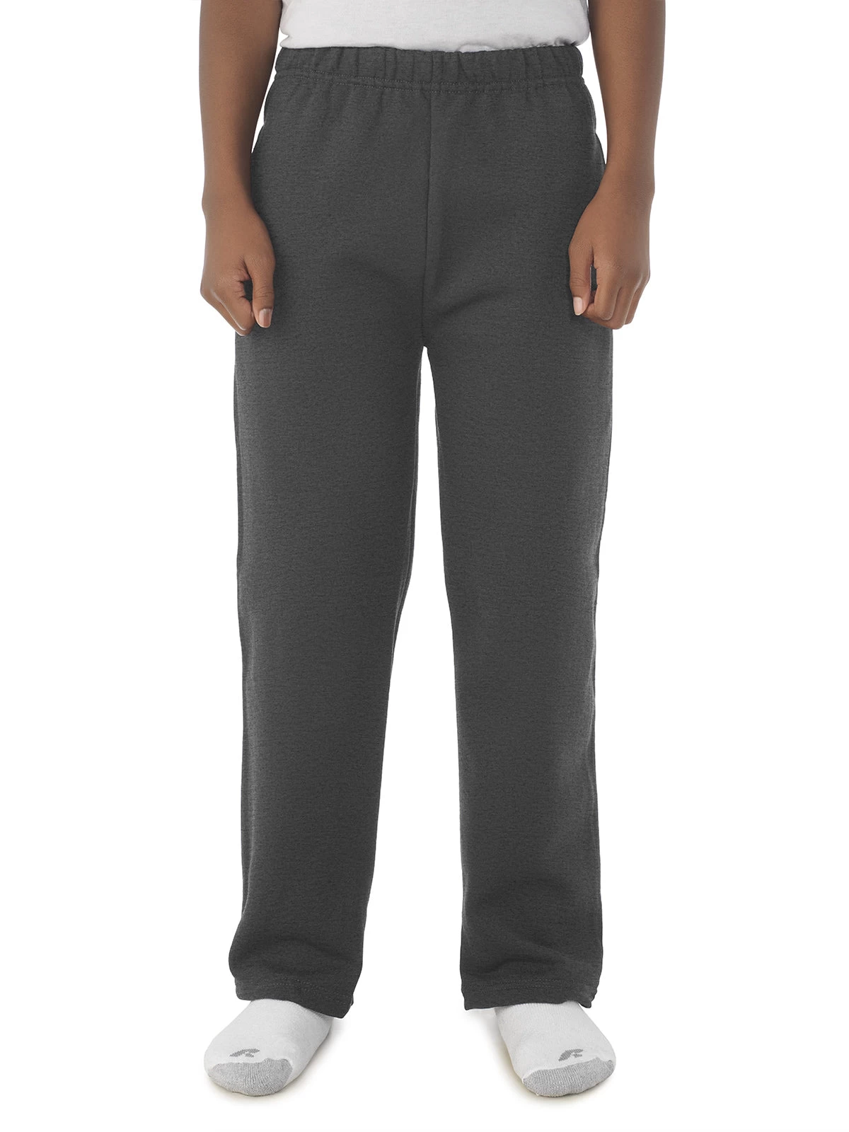 Jerzees Youth NuBlend Pocketed Open-Bottom Sweatpants 3 Jerzees Youth NuBlend Pocketed Open-Bottom Sweatpants