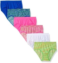 Fruit Of The Loom Girls 6-Pack Seamless Briefs